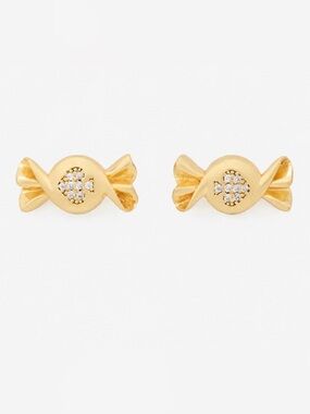 NWT | KATE SPADE Treat Yourself Candy Stud Earrings Gold Tone CZ KL105